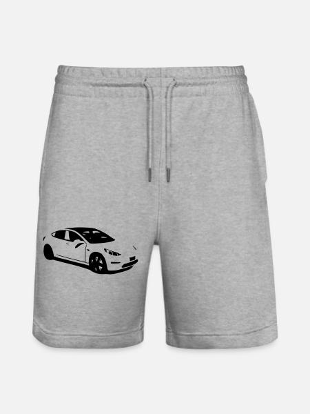 Elbil Tesla Model 3 elbil - Stanley/Stella Trainer økologiske unisex joggingshorts - grå meleret
