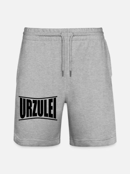 Urzulei t-shirt Sardinia gift idea - Stanley/Stella Trainer Unisex Organic Jogging Shorts - heather grey