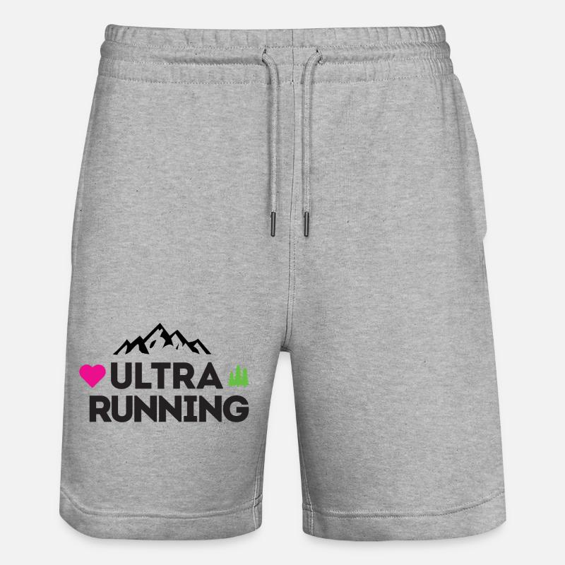 Ultra Running – Mon amour - Short de jogging bio TRAINER Stanley/Stella unisexe - gris chiné