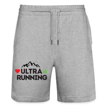 Ultra Running – My Love - Stanley/Stella Trainer Unisex Organic Jogging Shorts - heather grey - Front - Nik (191cm) & Marisol (170cm)