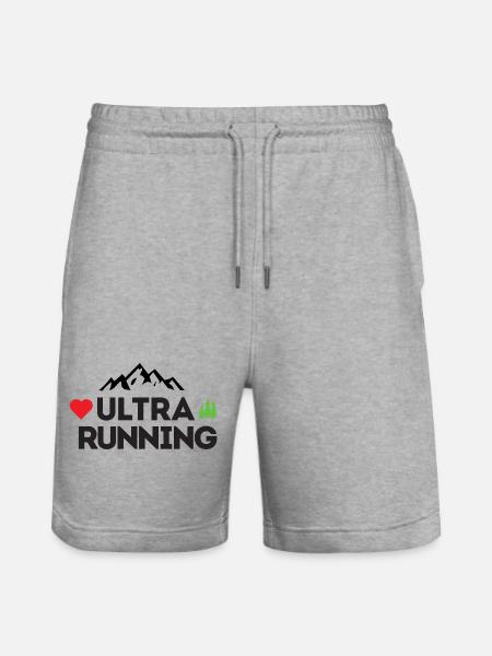 Ultra Running – My Love - Stanley/Stella Trainer Unisex Organic Jogging Shorts - heather grey