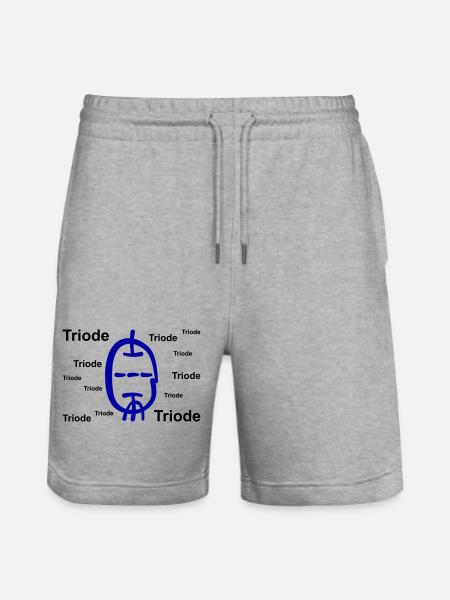 Calligraphic Style Triode with Text - Stanley/Stella Trainer Unisex Organic Jogging Shorts - heather grey