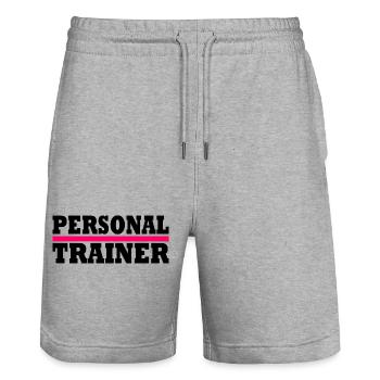 Personal trainer - Stanley/Stella Trainer Unisex Organic Jogging Shorts - heather grey - Front - Nik (191cm) & Marisol (170cm)