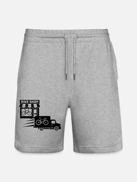 Fahrradgeschäft mit Lieferservice - Stanley/Stella Unisex Bio Joggingshorts Trainer - Grau meliert