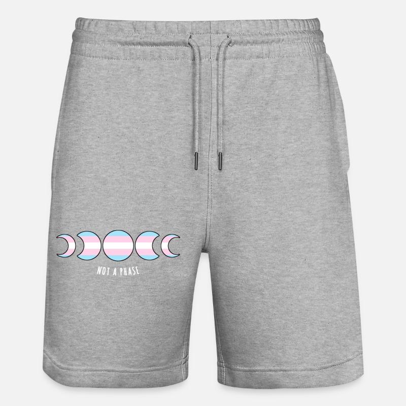 Pas une phase Drapeau transgenre - Short de jogging bio TRAINER Stanley/Stella unisexe - gris chiné