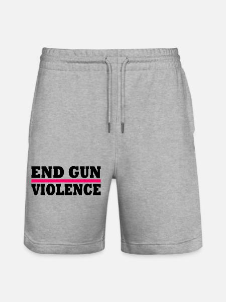 End gun violence - Stanley/Stella Trainer Unisex Organic Jogging Shorts - heather grey