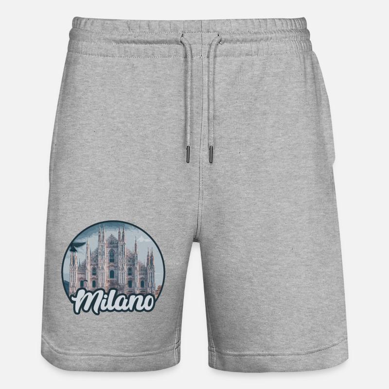 Silhouette du Duomo de Milano - Short de jogging bio TRAINER Stanley/Stella unisexe - gris chiné