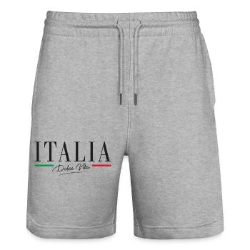 ITALIA Dolce Vita - Short de jogging bio TRAINER Stanley/Stella unisexe - gris chiné - Devant - Nik (191cm) & Marisol (170cm)