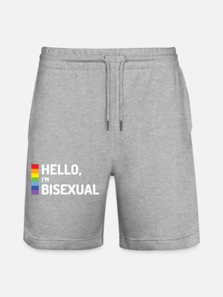 Hallo, ich bin bisexuell - Stanley/Stella Unisex Bio Joggingshorts Trainer - Grau meliert