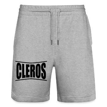 Idée cadeau t-shirt Cleros - Short de jogging bio TRAINER Stanley/Stella unisexe - gris chiné - Devant - Nik (191cm) & Marisol (170cm)