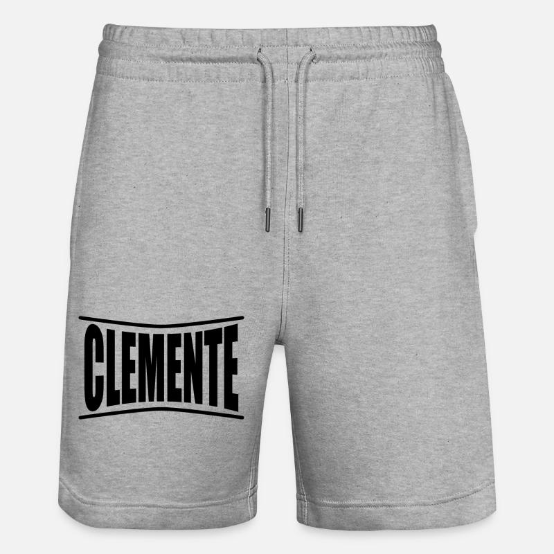 Clemente T-Shirt Geschenkidee - Stanley/Stella Unisex Bio Joggingshorts Trainer  - Grau meliert