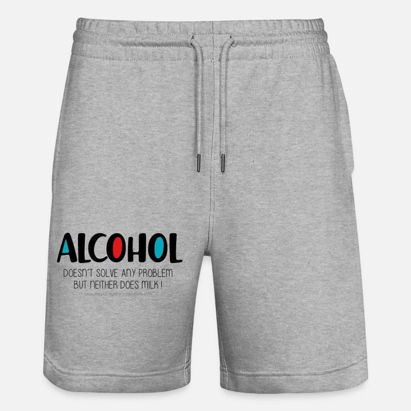 Alcool - Short de jogging bio TRAINER Stanley/Stella unisexe - gris chiné