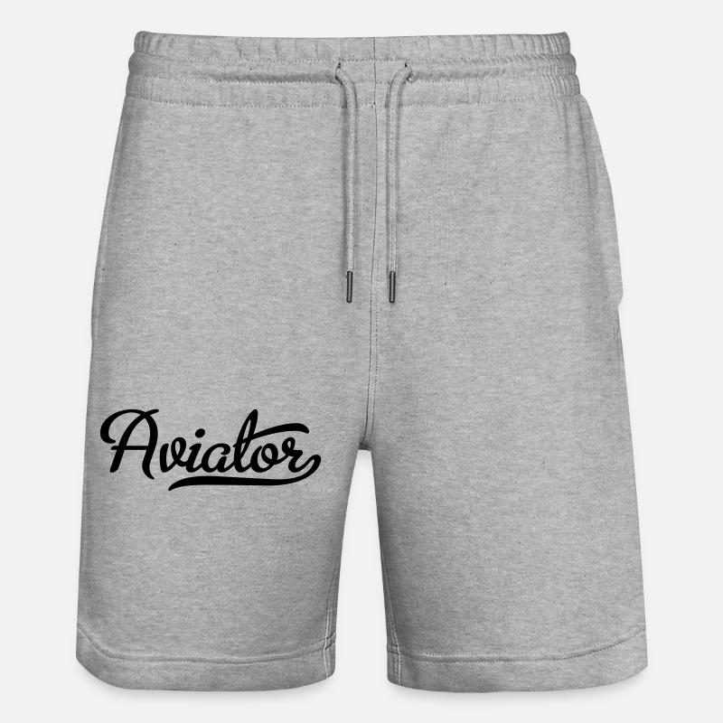 Aviator - Stanley/Stella Unisex Bio Joggingshorts Trainer  - Grau meliert