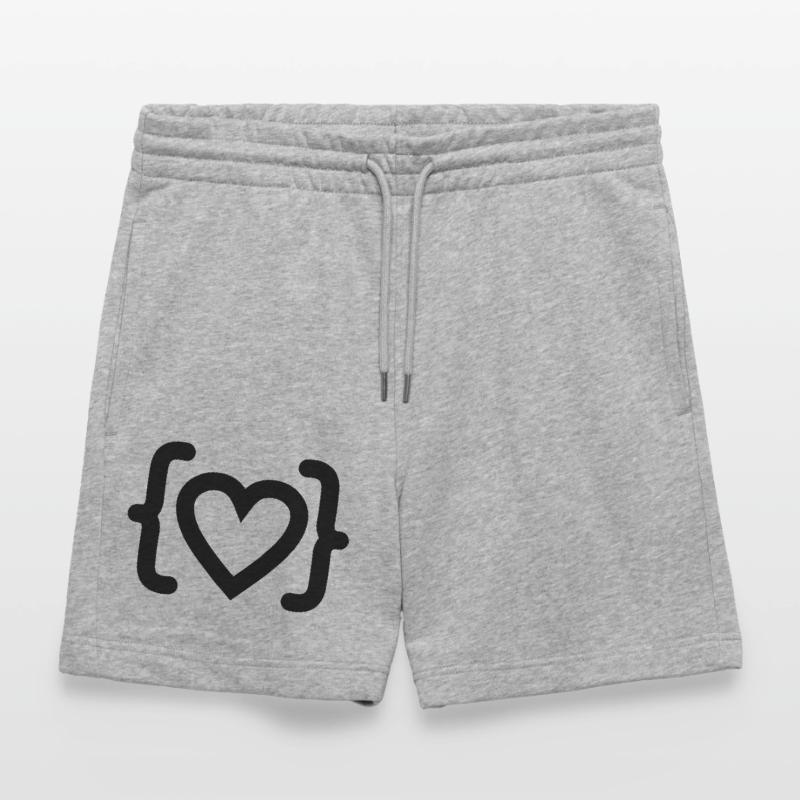 Cœur du logo du code du programmeur Short de jogging bio TRAINER Stanley/Stella unisexe