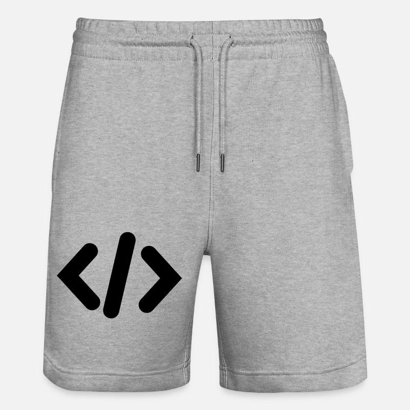 Programmer Code - Stanley/Stella Trainer Unisex Organic Jogging Shorts - heather grey