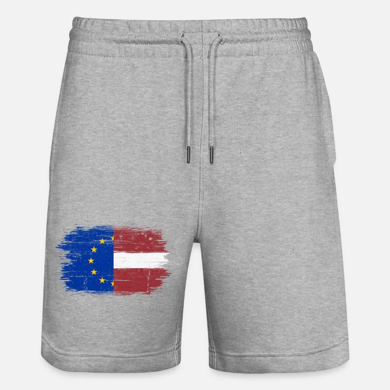 Eu europe lettonie drapeau - Short de jogging bio TRAINER Stanley/Stella unisexe - gris chiné