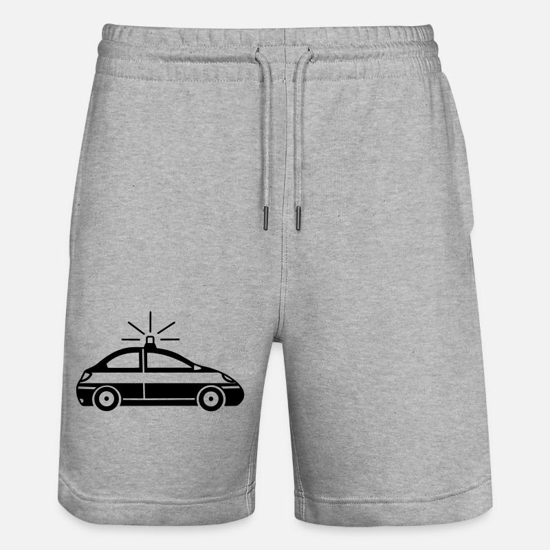 Polizeiauto - Stanley/Stella Unisex Bio Joggingshorts Trainer  - Grau meliert