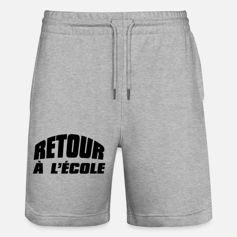 Retour à l'école  - Short de jogging bio TRAINER Stanley/Stella unisexe - gris chiné