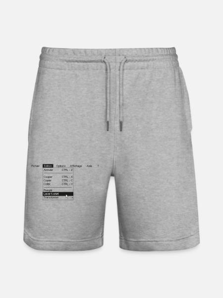 Menu informatique - Short de jogging bio TRAINER Stanley/Stella unisexe - gris chiné