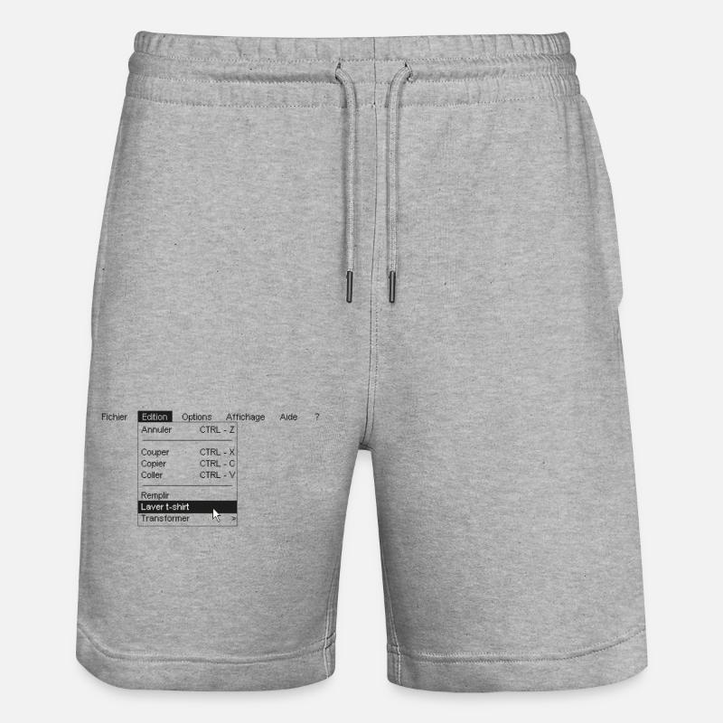 Menu informatique - Short de jogging bio TRAINER Stanley/Stella unisexe - gris chiné