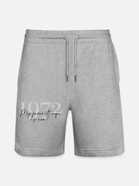 Millésime Année 1972 Script - Short de jogging bio TRAINER Stanley/Stella unisexe - gris chiné