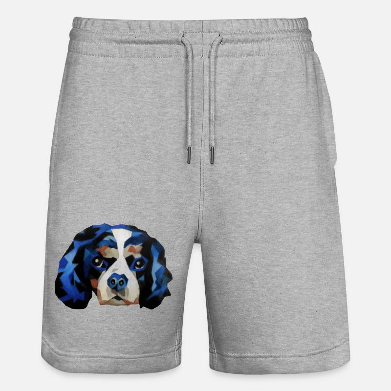 Épagneul Cavalier King Charles - Short de jogging bio TRAINER Stanley/Stella unisexe - gris chiné