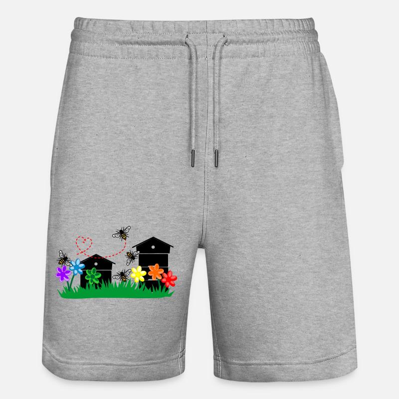 Serres à miel - Short de jogging bio TRAINER Stanley/Stella unisexe - gris chiné