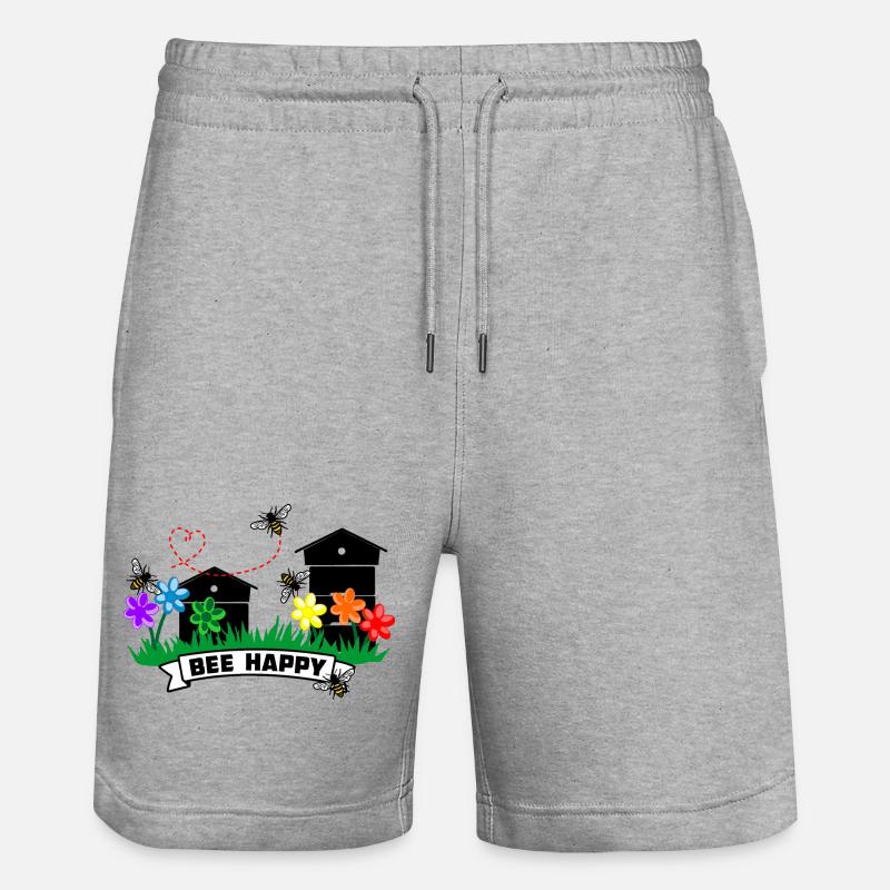 Serres à miel et fleurs - Short de jogging bio TRAINER Stanley/Stella unisexe - gris chiné