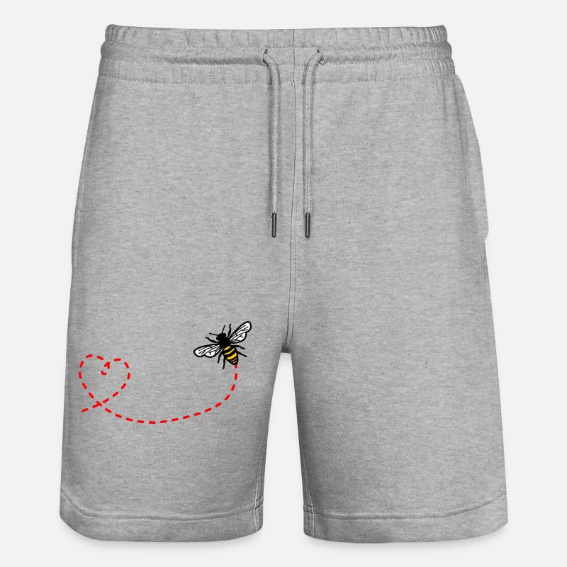 Liebe bei - Stanley/Stella Unisex Bio Joggingshorts Trainer  - Grau meliert
