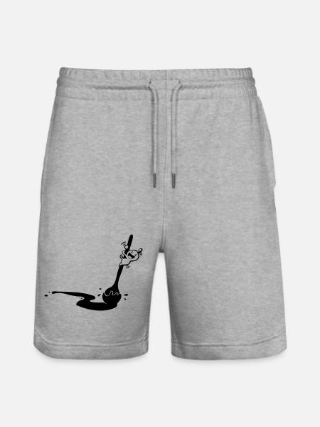 Koch Köchin. Lustiger Löffel. Kochlöffel Suppen - Stanley/Stella Unisex Bio Joggingshorts Trainer  - Grau meliert
