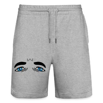 Conception Blue Sad Eyes - Short de jogging bio TRAINER Stanley/Stella unisexe - gris chiné - Devant - Nik (191cm) & Marisol (170cm)