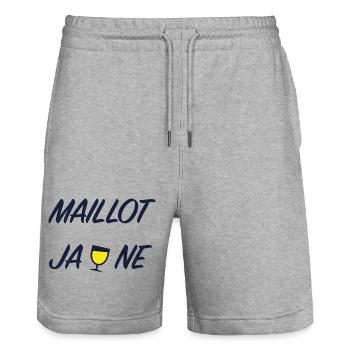 Maillot jaune - Short de jogging bio TRAINER Stanley/Stella unisexe - gris chiné - Devant - Nik (191cm) & Marisol (170cm)