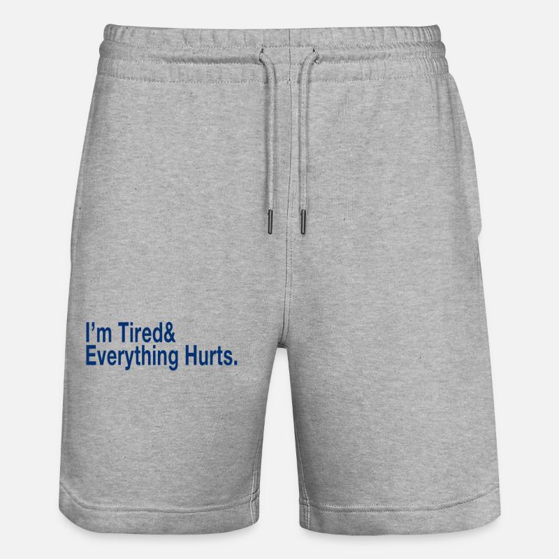 Ich bin müde - Stanley/Stella Unisex Bio Joggingshorts Trainer  - Grau meliert