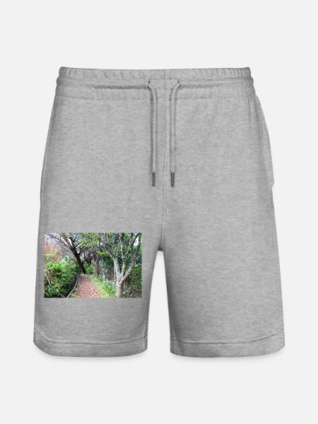 Madeira Portugal Poster - Stanley/Stella Trainer Unisex Organic Jogging Shorts - heather grey