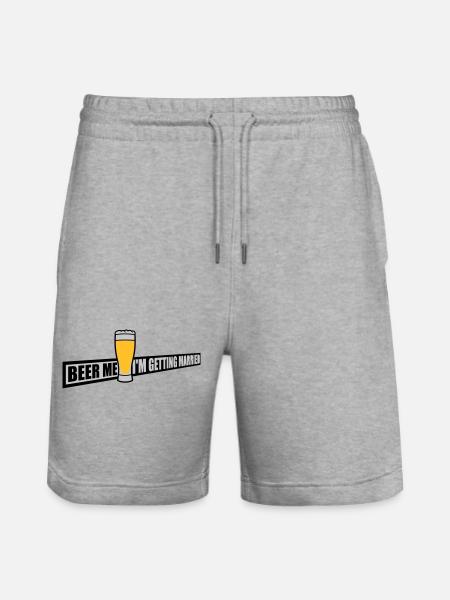 Beer Me Getting Married - Stanley/Stella Trainer Unisex Organic Jogging Shorts - heather grey