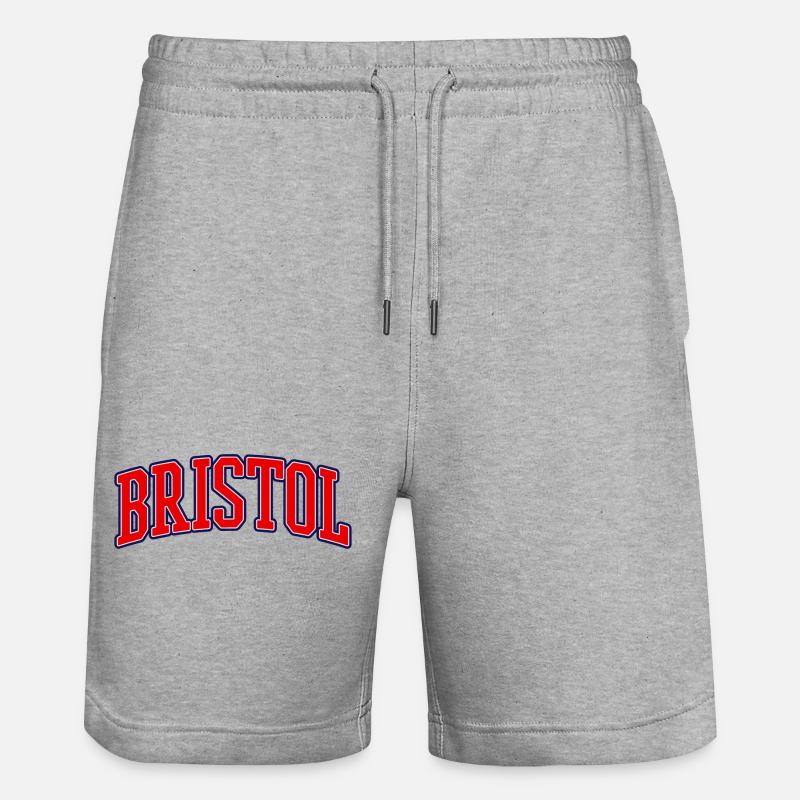 Lettrage universitaire de Bristol - Short de jogging bio TRAINER Stanley/Stella unisexe - gris chiné