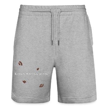 IMG 7179 - Stanley/Stella Unisex Bio Joggingshorts Trainer  - Grau meliert - Vorne - Nik (191cm) & Marisol (170cm)
