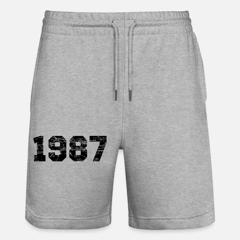 1987 - Short de jogging bio TRAINER Stanley/Stella unisexe - gris chiné