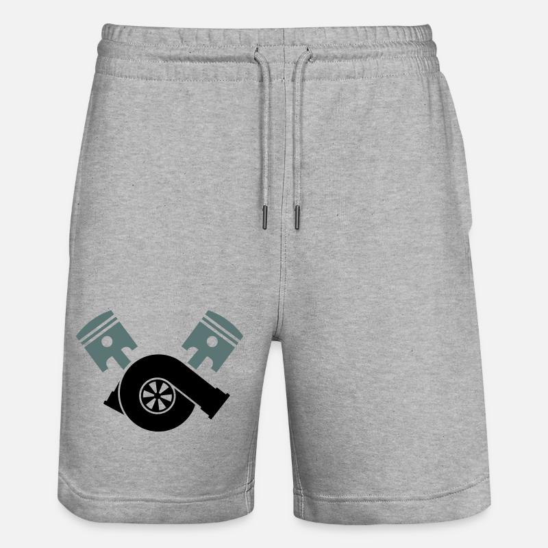 Turbocompresseur à piston moteur - Short de jogging bio TRAINER Stanley/Stella unisexe - gris chiné