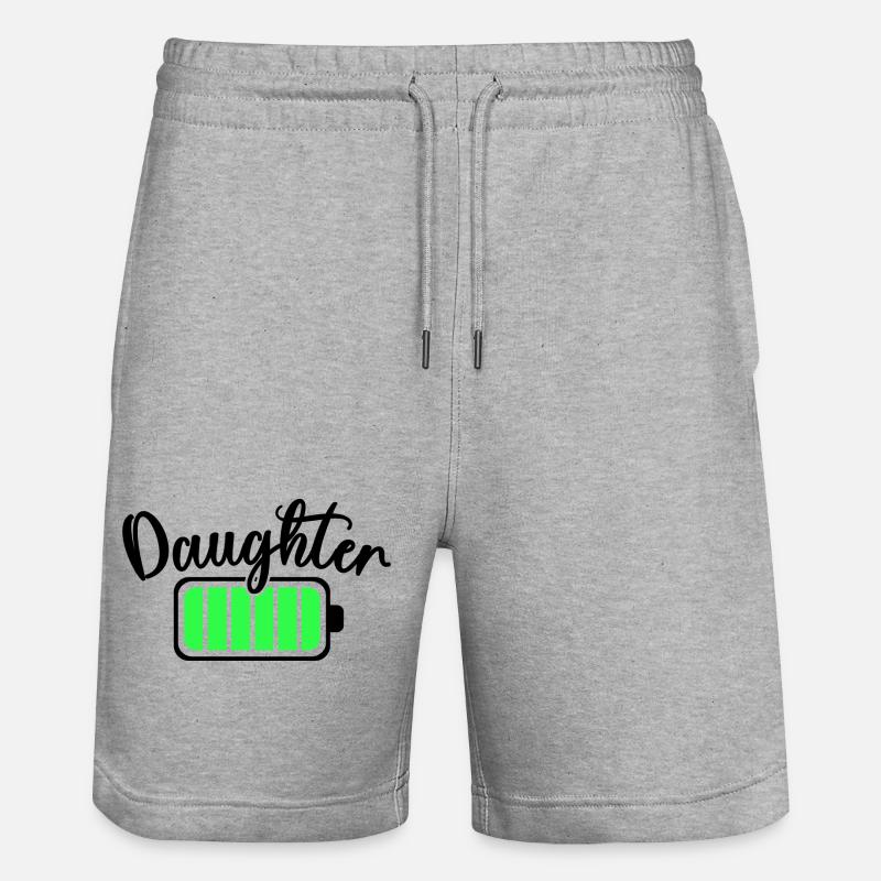 Neon Bar Equalizer Pattern - Stanley/Stella Trainer Unisex Organic Jogging Shorts - heather grey