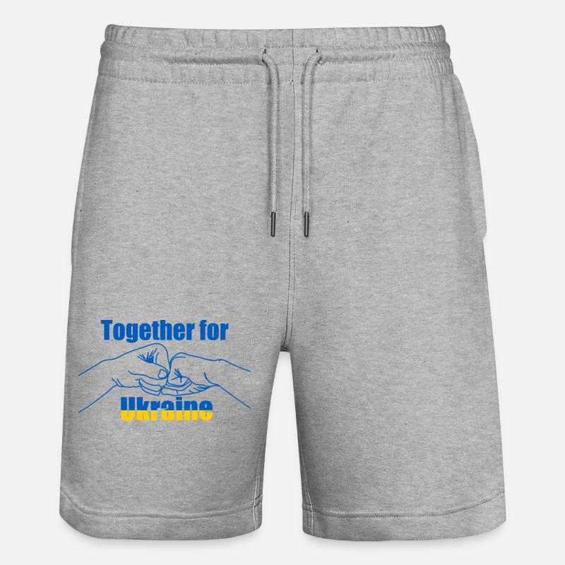 Ensemble pour oekraine Ukraine - Short de jogging bio TRAINER Stanley/Stella unisexe - gris chiné