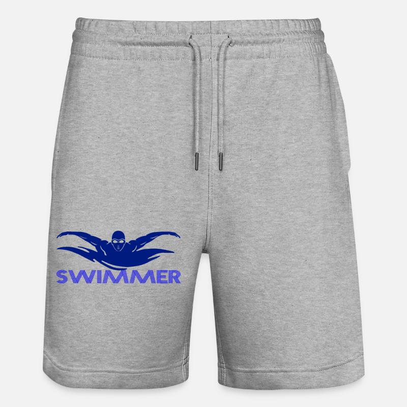 Swimmer - Stanley/Stella Trainer Unisex Organic Jogging Shorts - heather grey