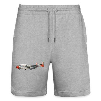 C-119 - Short de jogging bio TRAINER Stanley/Stella unisexe - gris chiné - Devant - Nik (191cm) & Marisol (170cm)