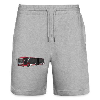 Bus - Short de jogging bio TRAINER Stanley/Stella unisexe - gris chiné - Devant - Nik (191cm) & Marisol (170cm)