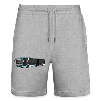 Bus, school bus, bus driver - Stanley/Stella Trainer Unisex Organic Jogging Shorts - heather grey - Front - Nik (191cm) & Marisol (170cm)