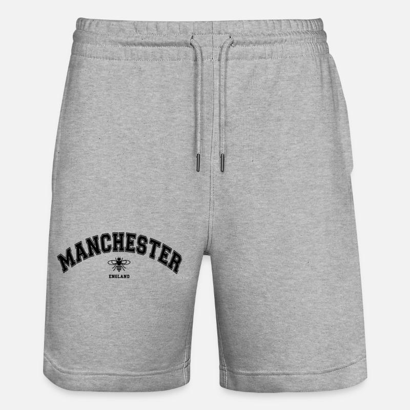 Manchester Angleterre - Short de jogging bio TRAINER Stanley/Stella unisexe - gris chiné