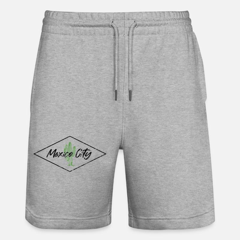 Œuvres d’art du cactus à Mexico - Short de jogging bio TRAINER Stanley/Stella unisexe - gris chiné