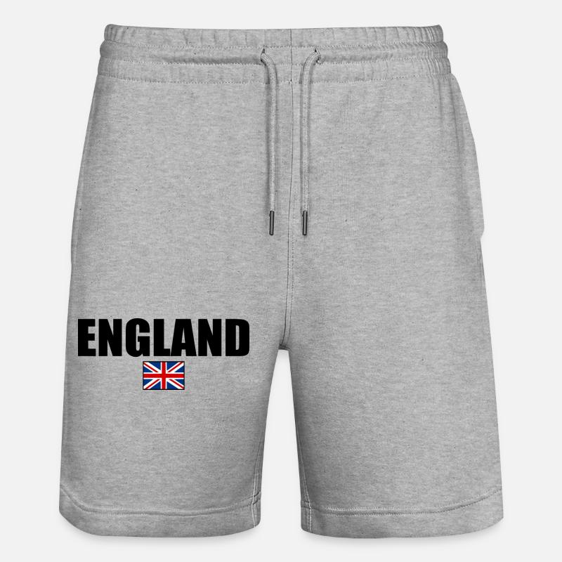 England - Stanley/Stella Unisex Bio Joggingshorts Trainer  - Grau meliert