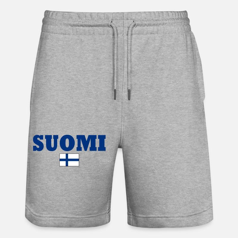 Suomi - Short de jogging bio TRAINER Stanley/Stella unisexe - gris chiné