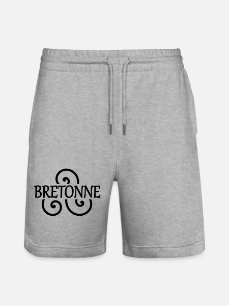 Bretonne (noir) - Short de jogging bio TRAINER Stanley/Stella unisexe - gris chiné